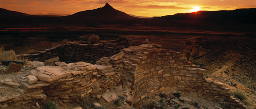There was an extensive community at Guadalupe, with numerous room blocks. The resource is associated with Chacoan culture. Photo by Lorran Meares.